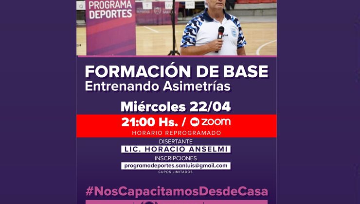 Capacitación deportiva online a cargo de Horacio Anselmi