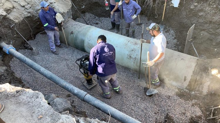 Etapa final: intensifican las tareas de reparación del Acueducto Río Grande