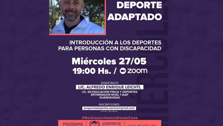 Alfredo Leichtl dictará una capacitación sobre deportes para personas con discapacidad