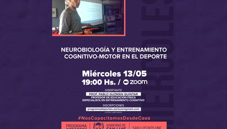 Pablo Guzmán Quintar brindará una capacitación sobre neurobiología y entrenamiento cognitivo/ motor en el deporte