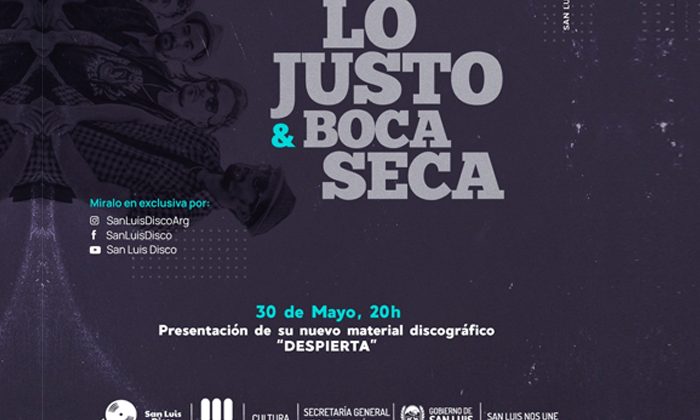 “Despierta”, el nuevo disco de Lo Justo & Boca Seca ya tiene fecha de estreno