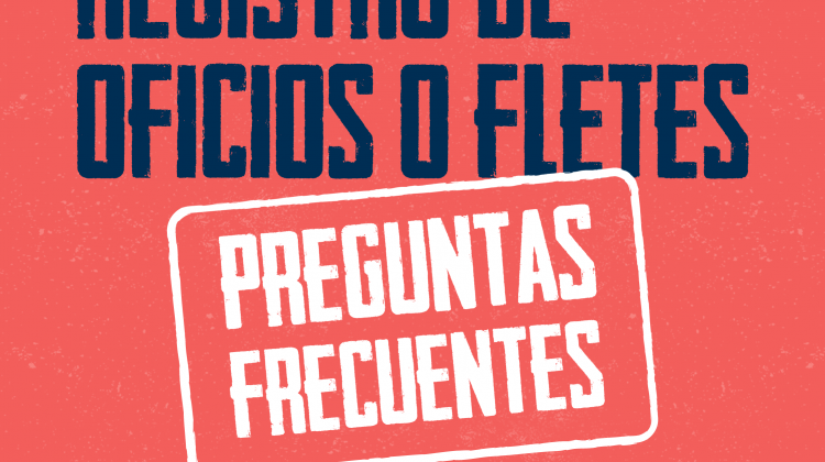 Recuerdan cómo se realiza el registro de oficios y fletes