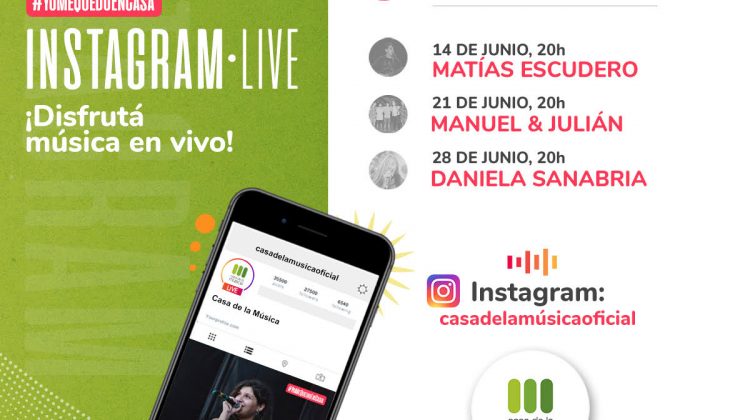 Casa de la Música confirmó los shows que se transmitirán a través de Instragram