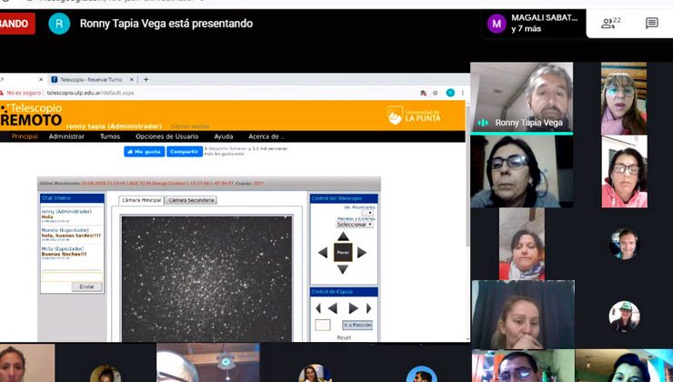 Docentes y alumnos de toda la provincia aprendieron a usar el Telescopio Remoto