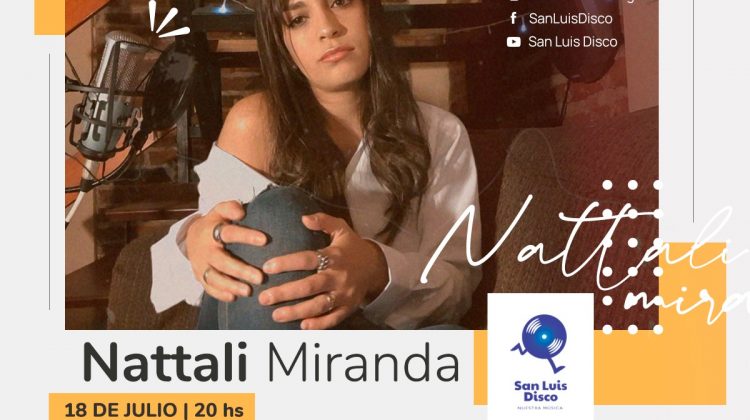 Este sábado, San Luis Disco presentará el nuevo videoclip de Nattali Miranda