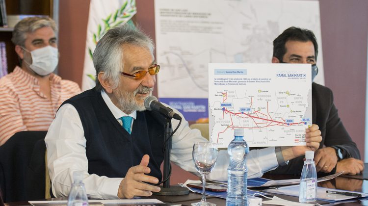 El gobernador le presentó a la Nación el proyecto de reactivación del Ramal San Martín en el tramo San Luis-Villa Mercedes