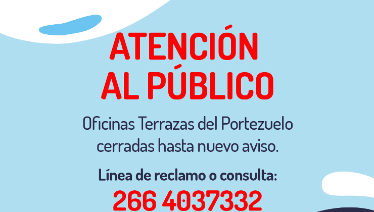 Las oficinas de San Luis Agua permanecerán cerradas