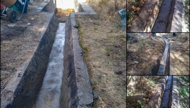 San Luis Agua realizó la limpieza de canales en Los Molles y Cortaderas