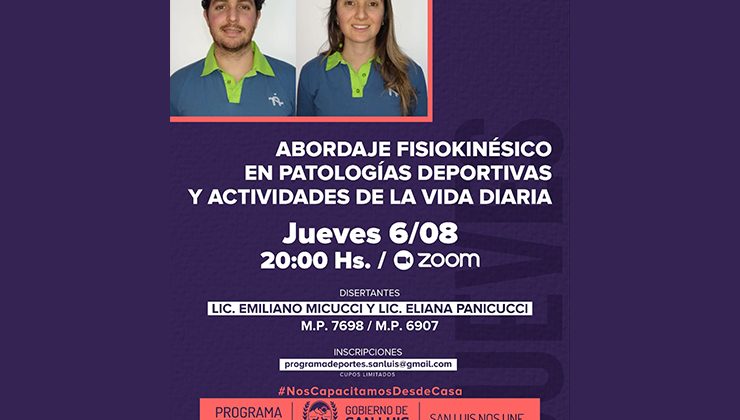 Dictarán una capacitación sobre abordaje fisiokinésico en patologías deportivas y actividades de la vida diaria