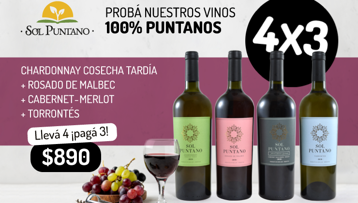 Sol Puntano lanza una oferta de vinos