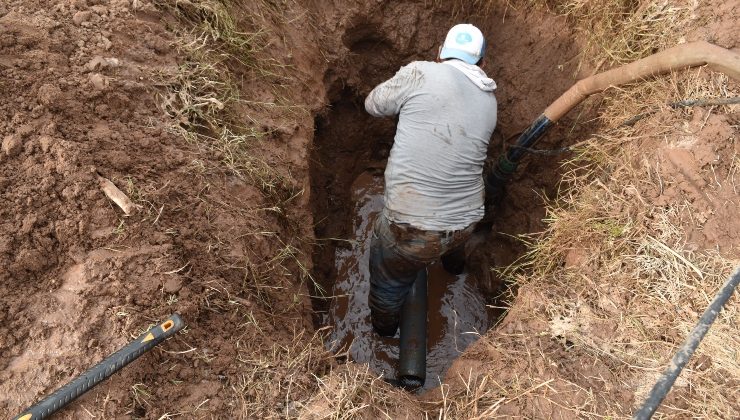 San Luis Agua reparó un tramo del Acueducto Río Amieva