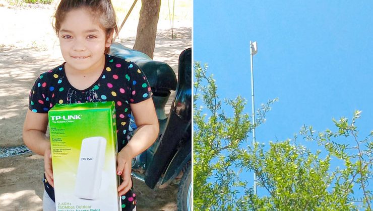 Se instalaron antenas en parajes y zonas rurales que benefician a más de 20 familias