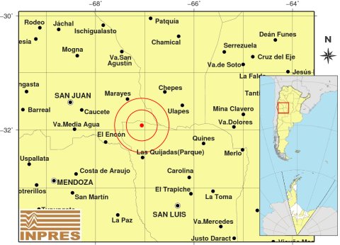 Se registró un temblor al oeste de Pampa de las Salinas