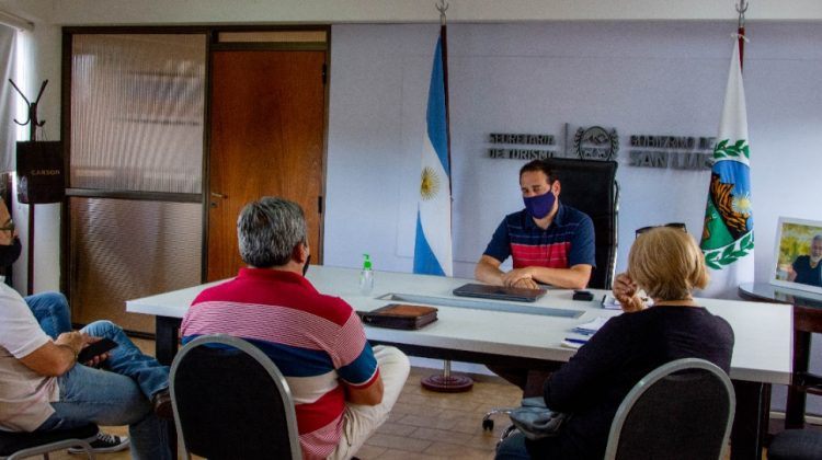 Macagno se reunió con la Cámara de Turismo de Potrero de Los Funes