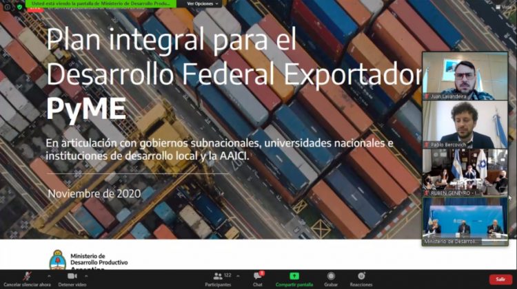 San Luis participó de la presentación del Plan Integral para el Desarrollo Federal Exportador PyME