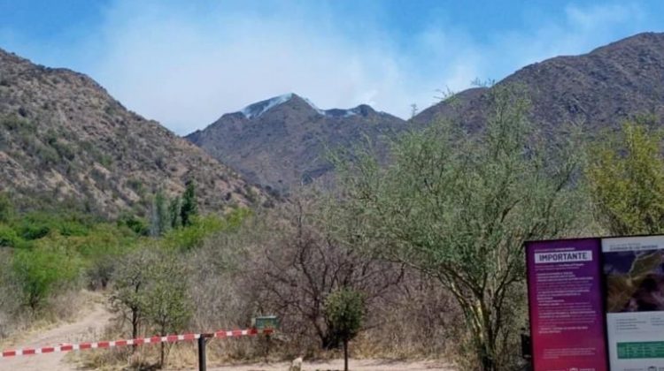 Continúan los trabajos de bomberos y brigadistas por un incendio entre Luján y San Martín