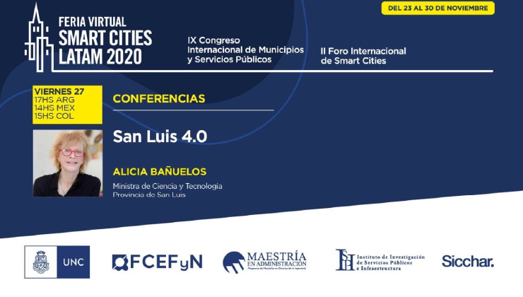 San Luis 4.0 estará presente en el Smart Cities Latam 2020