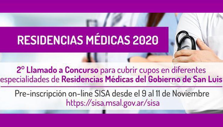 Realizan la segunda convocatoria excepcional para Residencias Médicas en San Luis