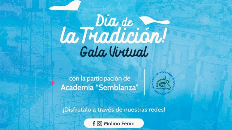 Con una gala virtual, el Molino Fénix celebra el Día de la Tradición