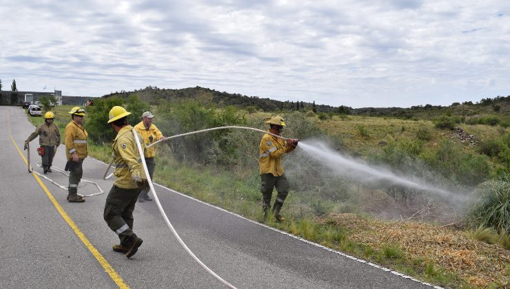 Realizaron una práctica de manejo de incendios forestales en La Florida