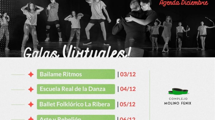 En diciembre, el Complejo Molino Fénix lanza las galas virtuales de danza