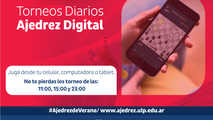 Ajedrez: se desarrollarán tres torneos online de forma diaria