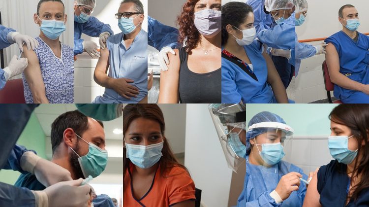 Un mensaje de esperanza: integrantes del sistema de Salud hicieron historia al ser los primeros en vacunarse contra el COVID-19