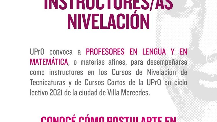 La UPrO busca instructores para nivelación en Villa Mercedes