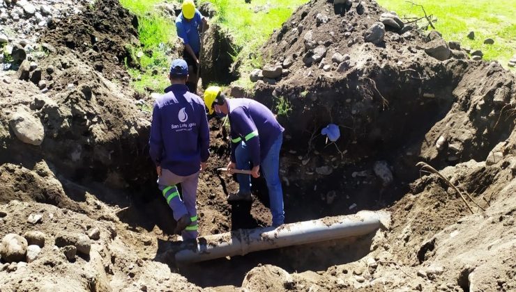 Realizaron una mejora en el sistema de conducción de agua cruda en San Francisco del Monte de Oro