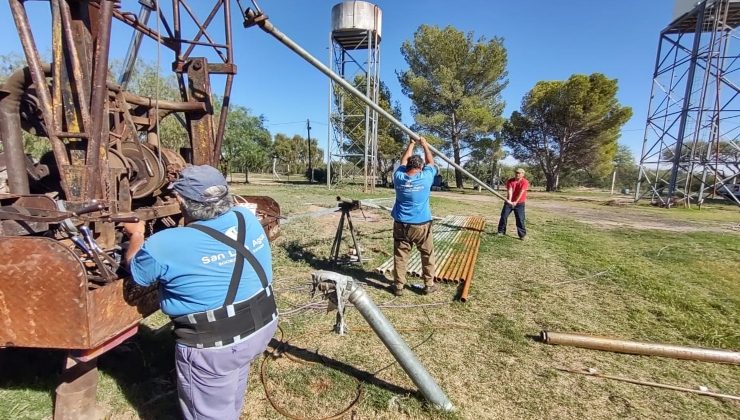 San Luis Agua puso en valor un pozo municipal en la localidad de Alto Pencoso