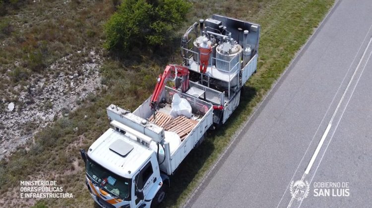 Finalizó la obra de demarcación horizontal de la ruta que une La Toma y San Martín