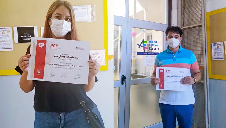 Entregaron los certificados de los cursos de RCP y primeros auxilios