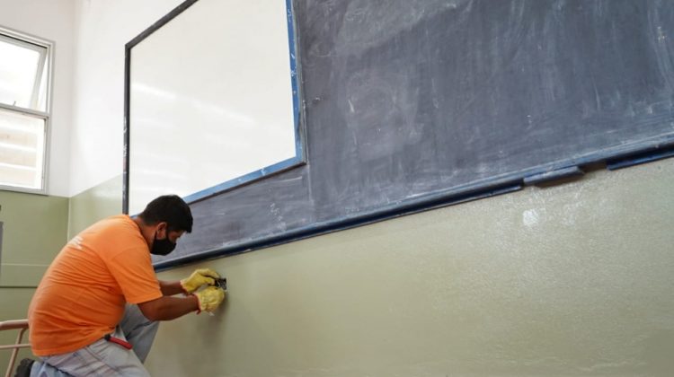 La refacción integral de la Escuela “Ramón Carrillo” ya tiene un 70 % de avance de obra