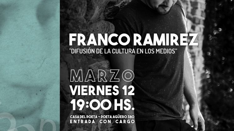 Franco Ramírez se presenta este viernes en el auditorio de la Casa del Poeta