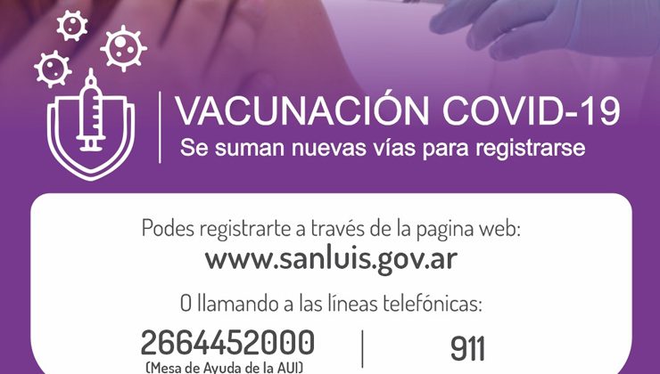 Se suman nuevas vías para registrarse voluntariamente para vacunarse contra el COVID-19