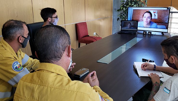 Spinuzza se reunió con representantes provinciales del Plan de Manejo del Fuego