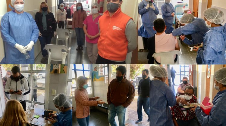 Domingo de vacunación en el departamento San Martín: la ministra de Salud visita los vacunatorios