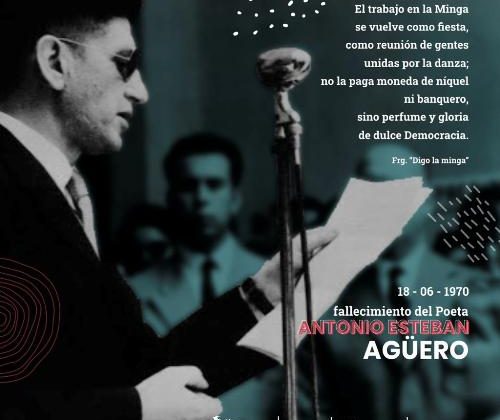 Este viernes se conmemora un nuevo aniversario del fallecimiento del poeta Antonio Esteban Agüero