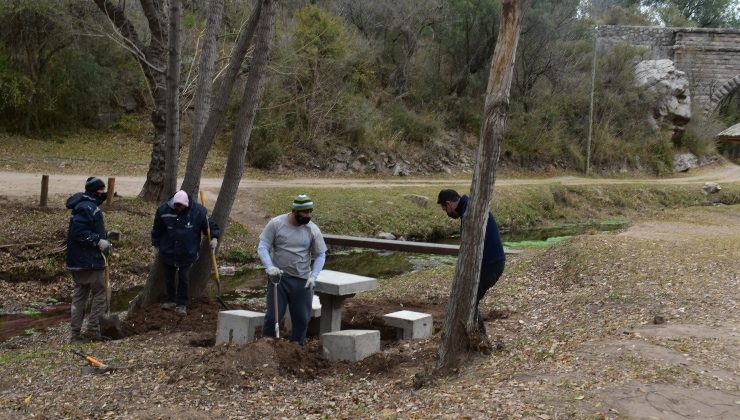 San Luis Agua trabaja en la puesta en valor de un espacio cercano al acueducto Vulpiani