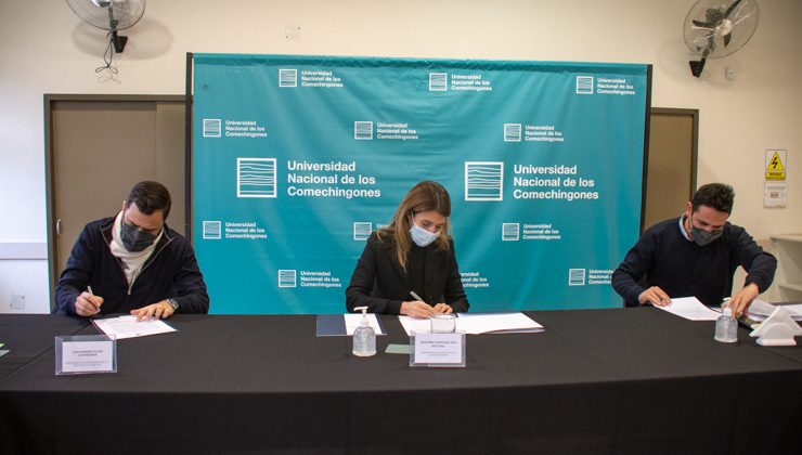 El Ministerio de Producción y San Luis Agua firmaron un convenio de trabajo con la Universidad Nacional de los Comechingones