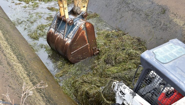 Finalizó la limpieza del canal Paso de las Carretas