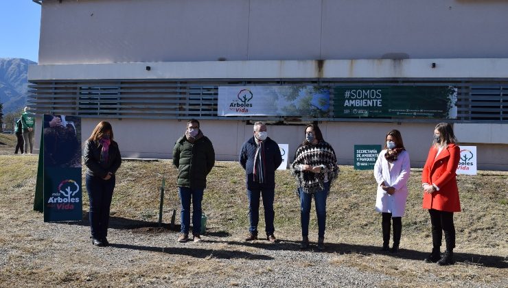 El Día Mundial del Árbol se celebró con una forestación de algarrobos en homenaje al personal sanitario de la provincia