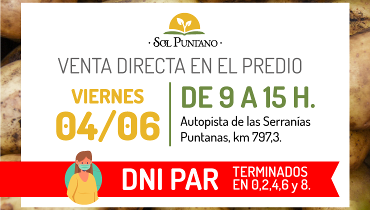 Este viernes llega una nueva venta directa al público en Sol Puntano