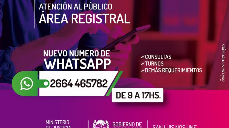 El Ministerio de Justicia, Gobierno y Culto respondió más de 1.700 mensajes mediante WhatsApp en los primeros quince días de implementación