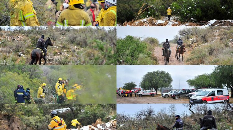 Más de cien bomberos voluntarios, brigadistas y personal de San Luis Solidario participan de los rastrillajes