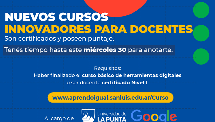 La ULP lanza nuevos cursos de Google para todos los docentes de San Luis