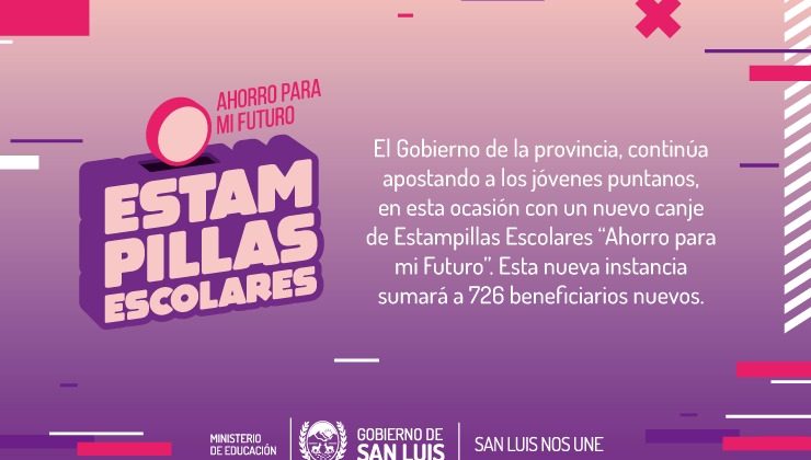 Inició el canje de las Estampillas Escolares “Ahorro para mi futuro” para el ciclo 2020