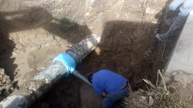 San Luis Agua realizó una intervención en el acueducto de la planta de bombeo de Villa de Merlo