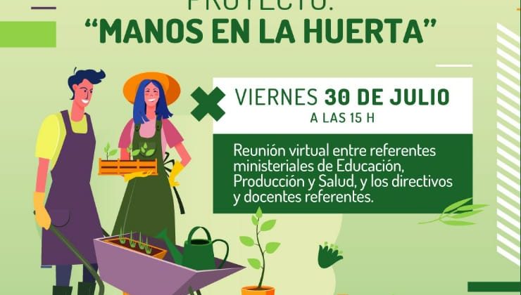 Este viernes comienza el proyecto “Manos en la Huerta” para escuelas de la provincia