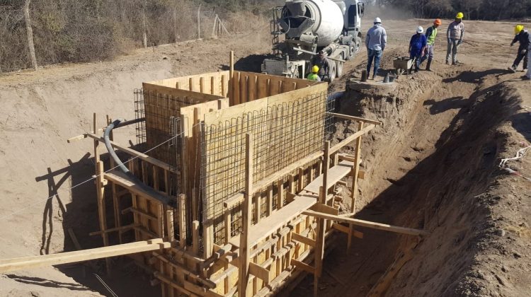 Progresa la obra hídrica proyectada para el crecimiento de Concarán